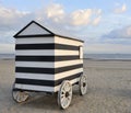 Old wheeled bathing hut Royalty Free Stock Photo