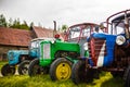 Old wheeled tractors