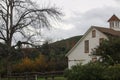 Old White barn and orange groves