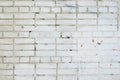 Old white brickwork with different defects Royalty Free Stock Photo