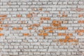 Old white and brown brickwork wall texture background Royalty Free Stock Photo