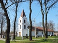 Old white church, Lithuania Royalty Free Stock Photo