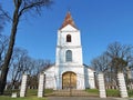 Old white church, Lithuania Royalty Free Stock Photo