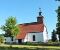 Old white church, Lithuania Royalty Free Stock Photo