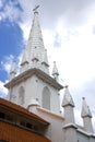 Old white church in Malaysia Royalty Free Stock Photo