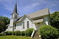 Old white country church Royalty Free Stock Photo