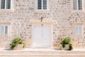 Old white doors. Wood texture Royalty Free Stock Photo