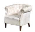 Old white leather armchair Royalty Free Stock Photo