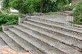 Old White Outdoor Stone Staircase Royalty Free Stock Photo