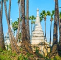 The pagodas of Bagaya Monastery, Ava, Myanmar Royalty Free Stock Photo