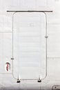 Old white painted aircraft door. Royalty Free Stock Photo