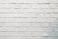 Old white painted brick wall texture background. Royalty Free Stock Photo