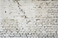 Old white painted brick wall texture Royalty Free Stock Photo