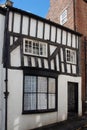 old white painted half timbered house in scarborough in yorkshire Royalty Free Stock Photo