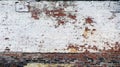 Old White Painted Peeling Brick Wall