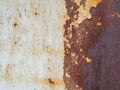 Old white painted steel with rust on metal texture Royalty Free Stock Photo