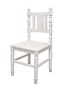 Old white painted wooden chair Royalty Free Stock Photo
