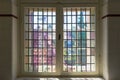 Old white painted wooden window Royalty Free Stock Photo