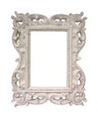 Old white picture frame Royalty Free Stock Photo