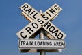 Railroad crossing sign Royalty Free Stock Photo