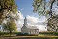 Old white rural church