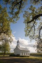 Old white rural church Royalty Free Stock Photo