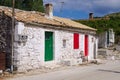 Old white stone house, Zakynthos, Greece Royalty Free Stock Photo