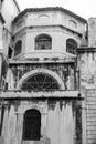 Old white stone Italian building with balcony Royalty Free Stock Photo