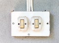 Old white switch Royalty Free Stock Photo