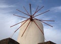 Windmill in Oia village on Santorini Island, Greece Royalty Free Stock Photo