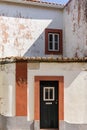 Old white two-story house in Europe Royalty Free Stock Photo