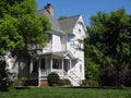 Old White Victorian Home - The American Dream Royalty Free Stock Photo