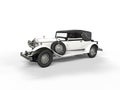 Old white vintage car - side view Royalty Free Stock Photo