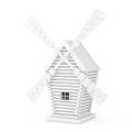 Old White Windmill Farm in Clay Style. 3d Rendering Royalty Free Stock Photo