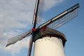 Renovated old white windmill Royalty Free Stock Photo