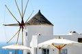 Old white windmill on Santorini island, Greece Royalty Free Stock Photo