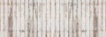 Old white wood wall panel pattern. Panorama white wooden plank texture for background Royalty Free Stock Photo