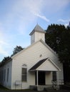 Old, White Wooden Church in Rural Tennessee Royalty Free Stock Photo