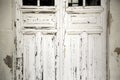 Old white wooden door Royalty Free Stock Photo