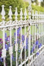 Old White Wrought Iron Fence