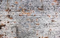 The old whitewashed brick wall Royalty Free Stock Photo