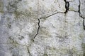Old whitewashed cracked wall background texture backdrop Royalty Free Stock Photo