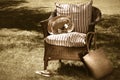 Old wicker chair/ sepia tone