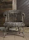Old wicker chair1 Royalty Free Stock Photo