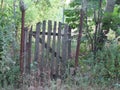 Old wicket made of batten fence