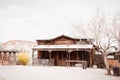 Old wild west building in high key filter Royalty Free Stock Photo