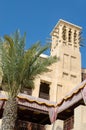 Old wind towers, Arabian architecture, Dubai, UAE. Royalty Free Stock Photo