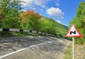 Old Winding Road in mountains Royalty Free Stock Photo
