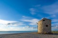 Old windmill ai Gyra beach, Lefkada Royalty Free Stock Photo