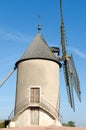 Old windmill in Beaujolais, France Royalty Free Stock Photo